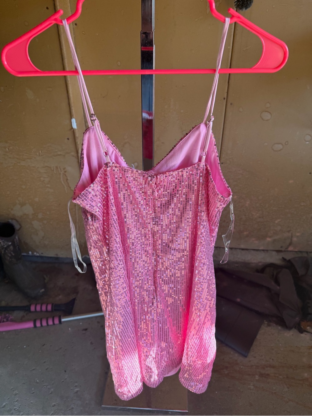 Sparkling Pink Sequin Mini Dress - Brand: - Picture 3 of 3